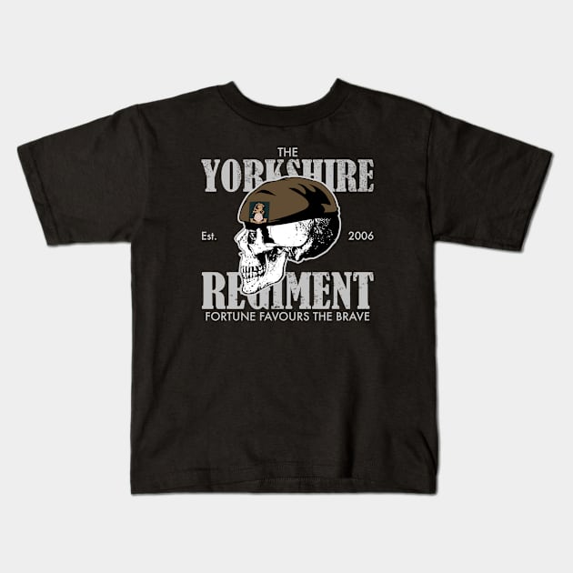 Yorkshire Regiment (distressed) Kids T-Shirt by TCP